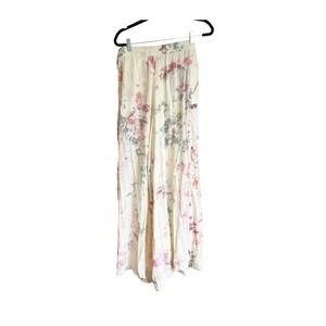 New S/W/F Women's Floral-Print Wide Leg Pant Size M